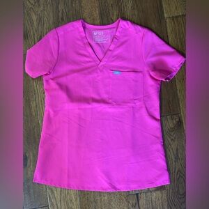 Figs Magenta Small Technical Collection Short Sleeve Top